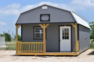 Lofted barn cabins from Derksen Buildings and Rodman's Portable Buildings in West Monroe LA
