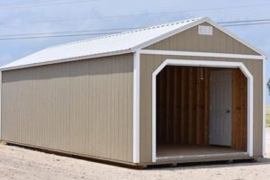 the painted garages for sale by Rodman's Portable Buildings and More in West Monroe LA