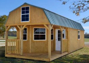 Deluxe Lofted Cabins from Derksen Buildings make great cabins and tiny houses 